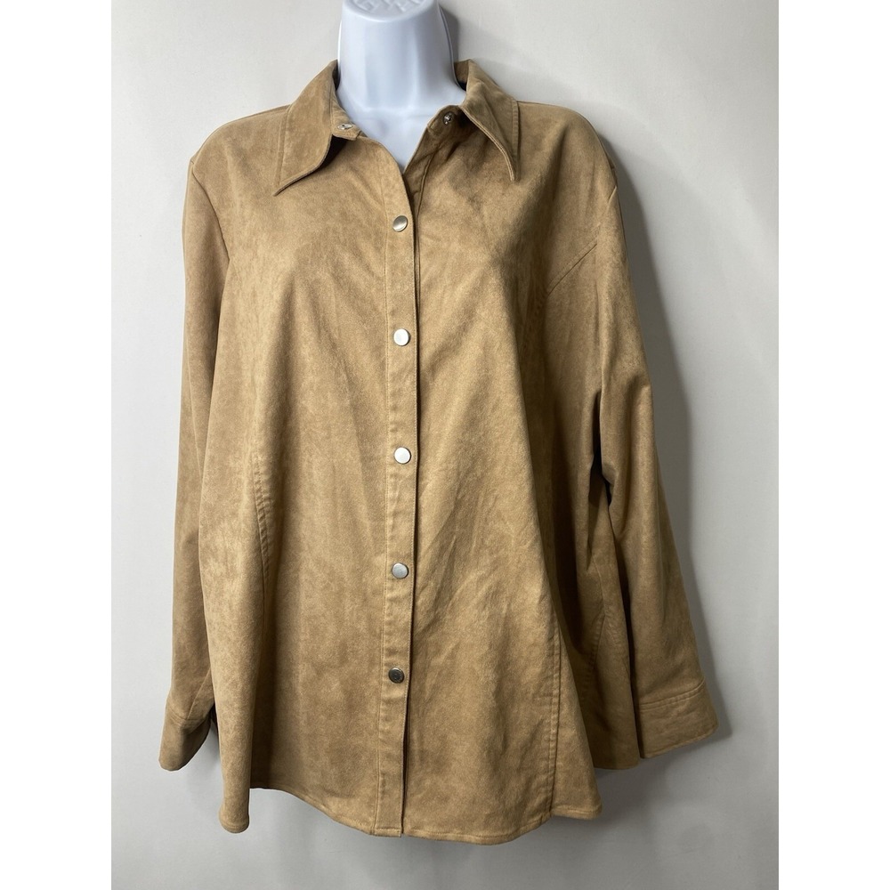 Liz Claiborne Womens Tan Western Jacket Size 1X Country Girl Ranch Wear Rodeo